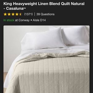 Casaluna king linen blend quilt